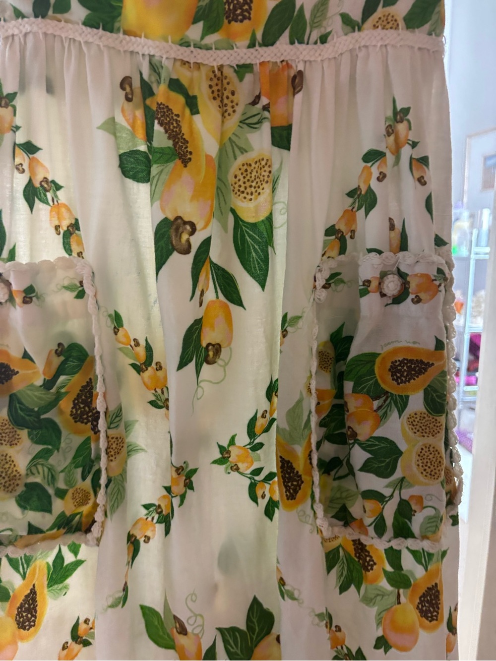 Farm Rio Papaya Salad Scarf Maxi dress - Picture 12 of 16